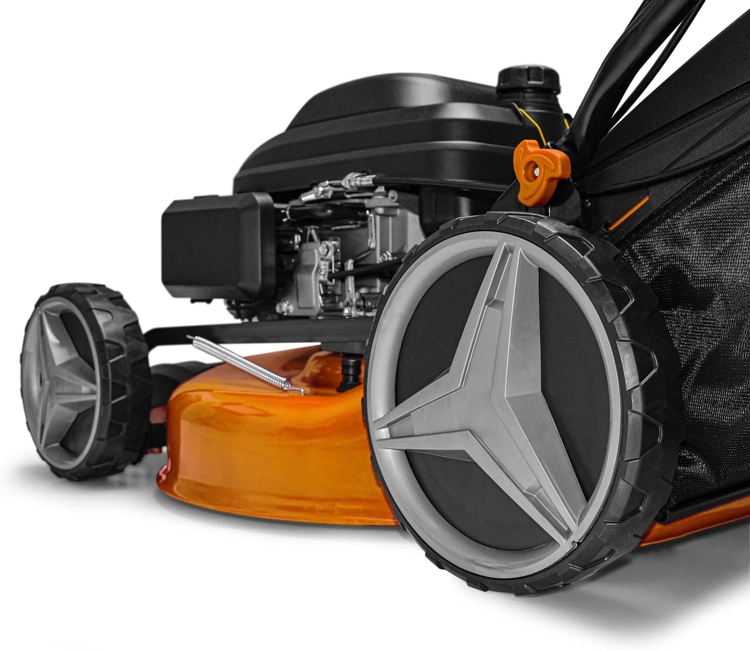 Boudech® Tondeuse automotrice 225cc 5.2p OHV 4 Temps avec e-Start Mulching 4in1 520mm Largeur de Coupe