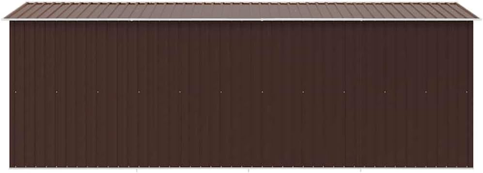 vidaXL Abri de Jardin 257x489x181 cm Métal Marron Terrasse Cabane à Outils