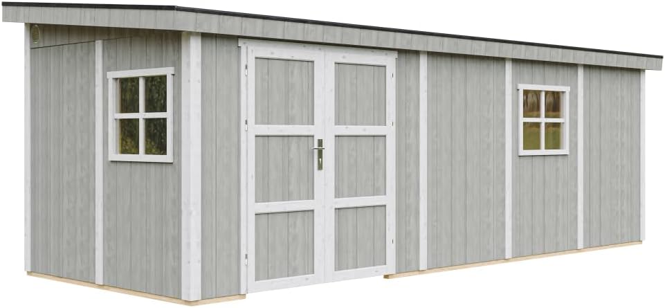 Timbela - Abri de jardin premium, 14,3 m², 231x248x648 cm, panneaux LP Smartside, sans plancher, M941B-TUNDRA