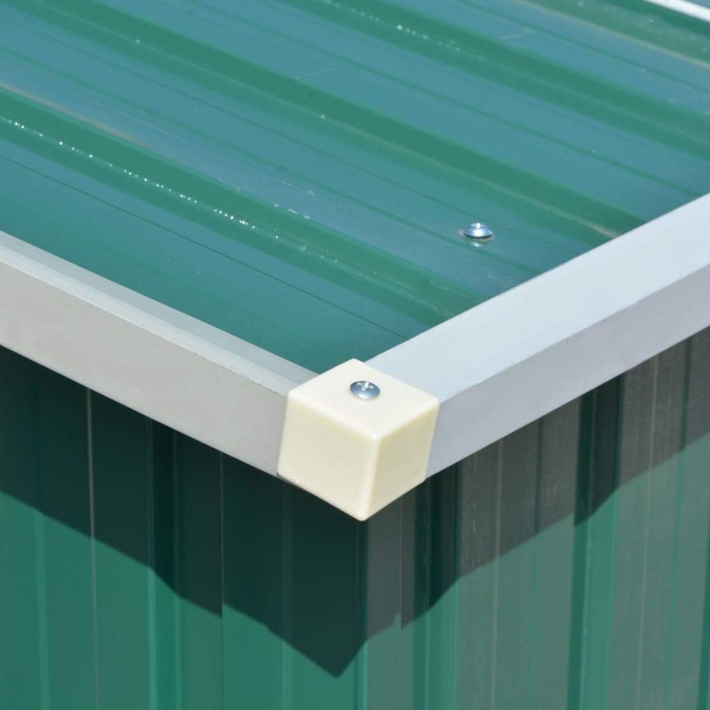 ShGaxin Abri de jardin extérieur en métal vert 257 x 392 x 181 cm
