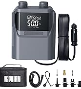 Multimètre numérique affichant « 5,00 » sur l'écran LCD, boîtier gris avec deux ports de sonde. Comprend un étui de transport noir, un câble de sonde noir spiralé et des composants de rechange, notamment des fusibles et une batterie.