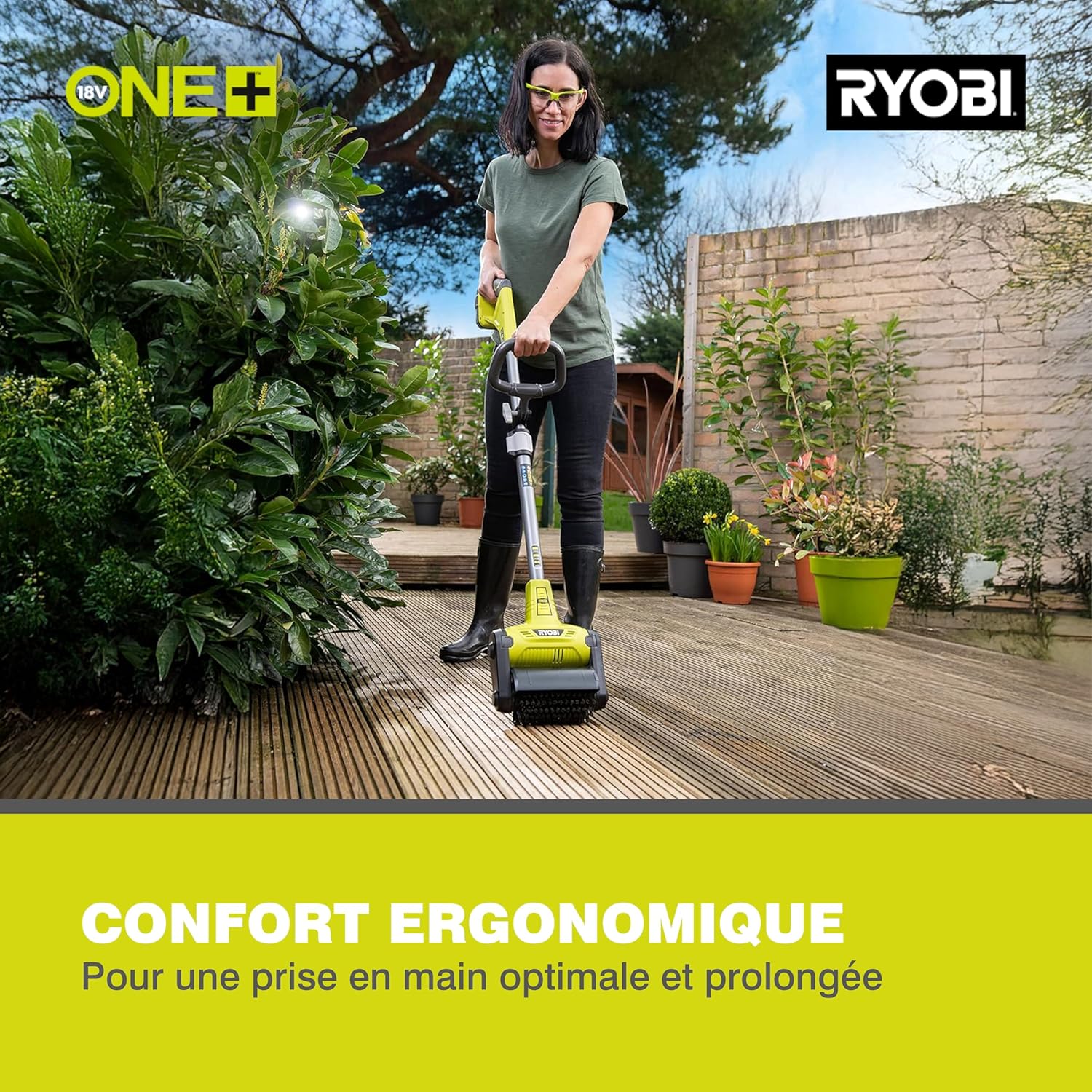 RYOBI - Nettoyeur Sol One+ 18V, 16,2 cm, 40min autonomie, RY18PCB-140