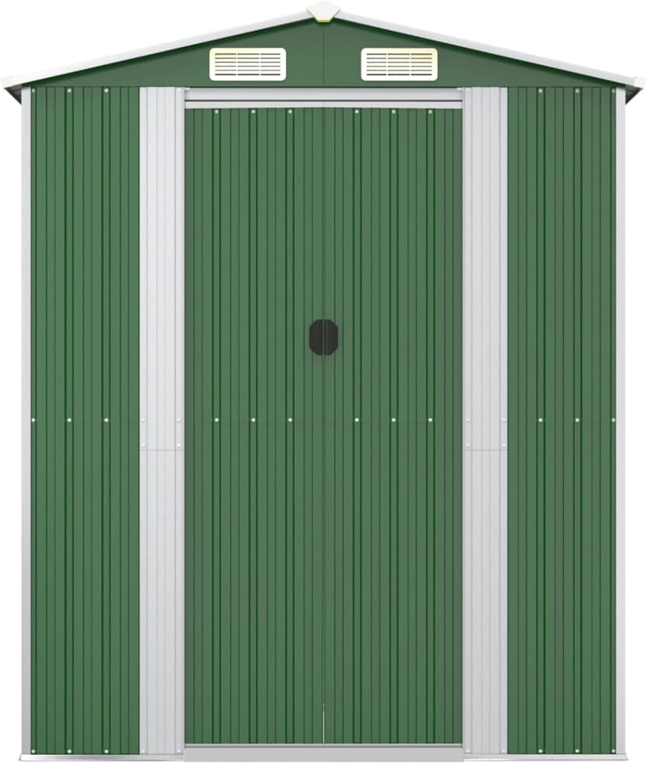 Abri de jardin extérieur en acier galvanisé vert 192 x 191 x 223 cm