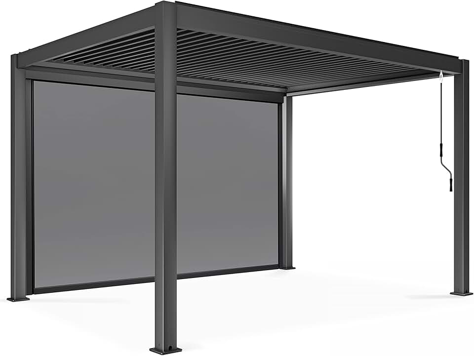 Oviala - Pergola bioclimatique autoportée - 3x4m - store inclus
