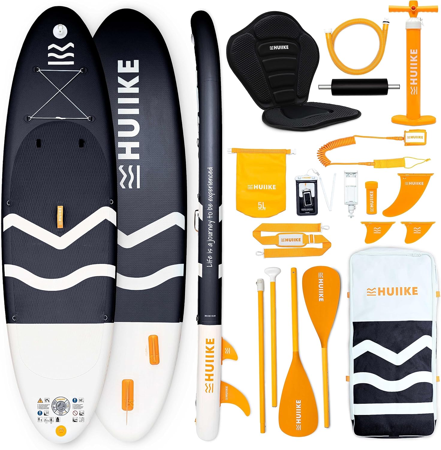 HUIIKE - Paddle gonflable adulte, 305x84x15 cm, kit complet, grande stabilité, 130 kg