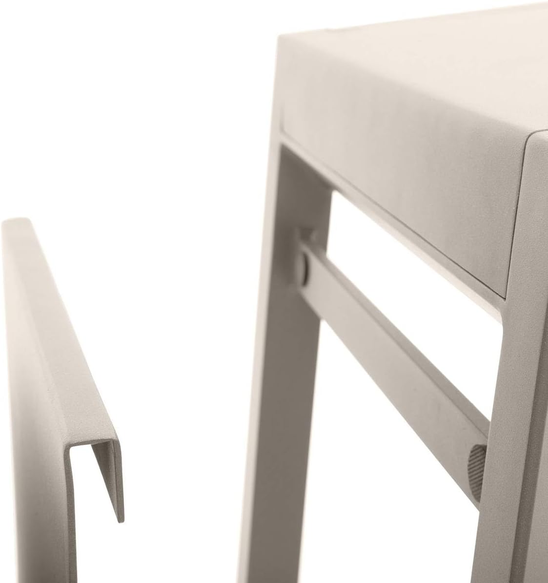 Hespéride - Allure table de jardin carrée 55x45x55cm aluminium argile