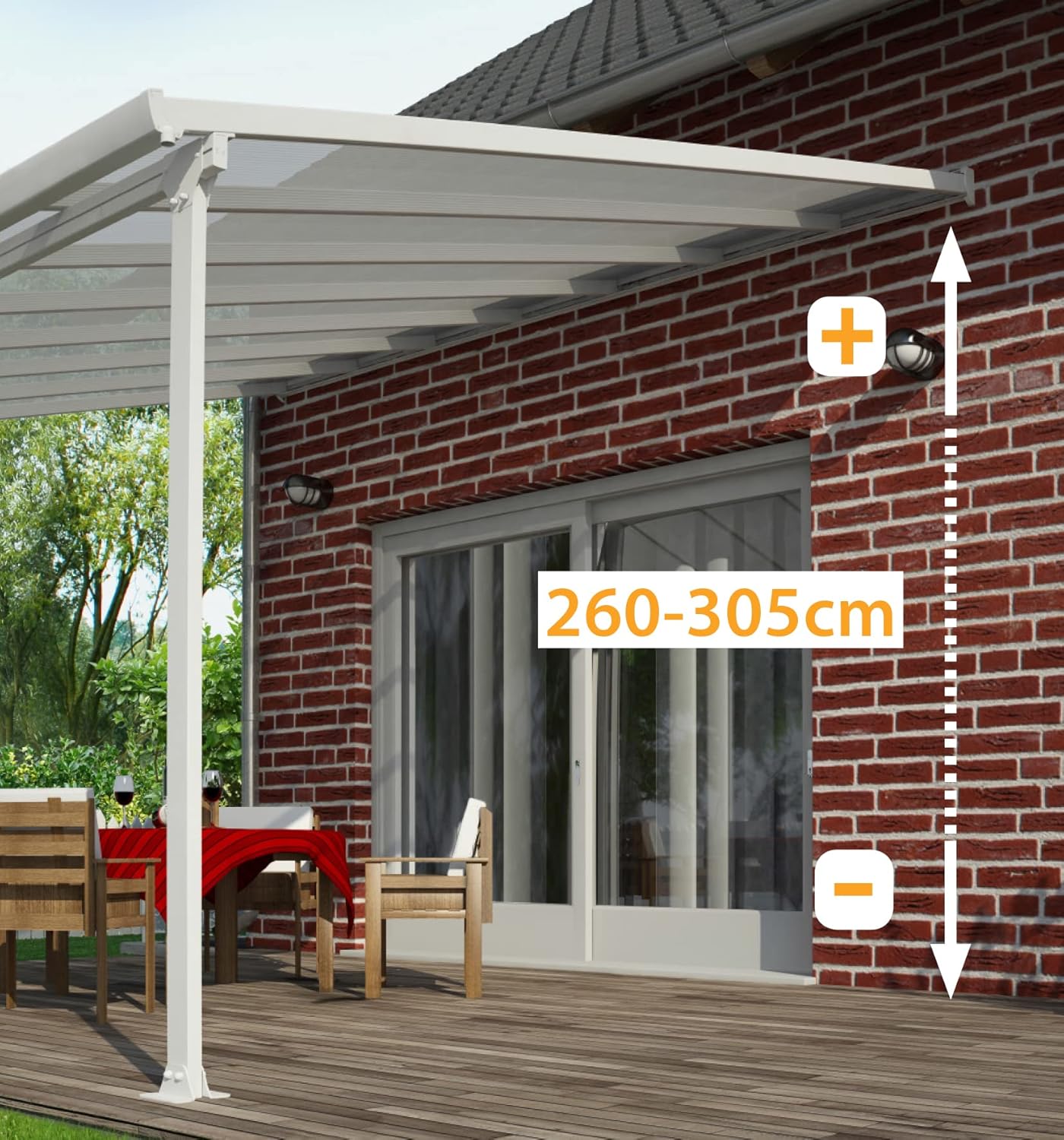 Canopia by Palram - Pergola Feria - 12.8 m² - aluminium & polycarbonate, moderne, élégante, terrasse toute saison