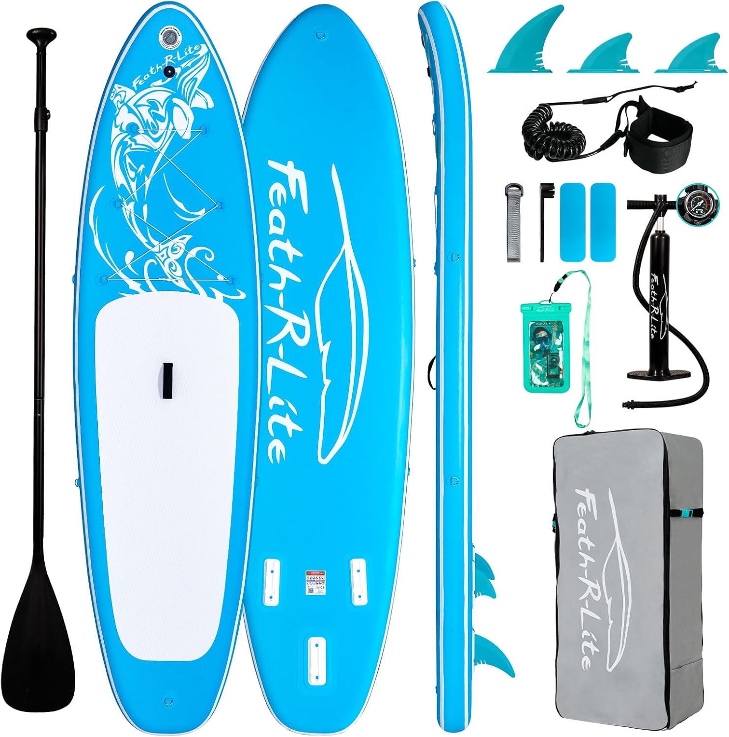 FEATH-R-LITE - Stand Up Paddle gonflable adulte - stabilité, kit complet