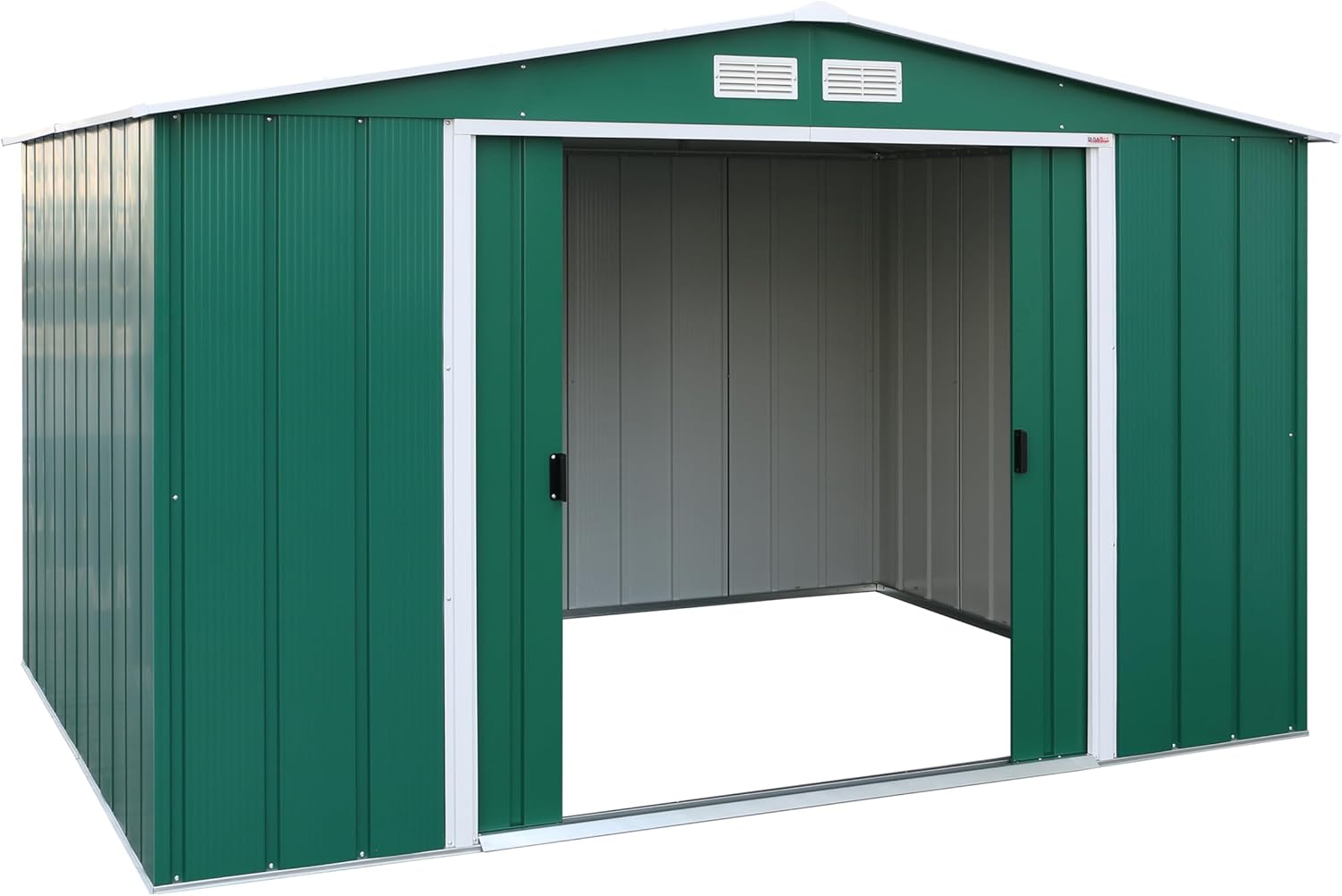 Duramax - ECO 10x8 - 7,28m² - Abri métal renforcé, toit acier vert