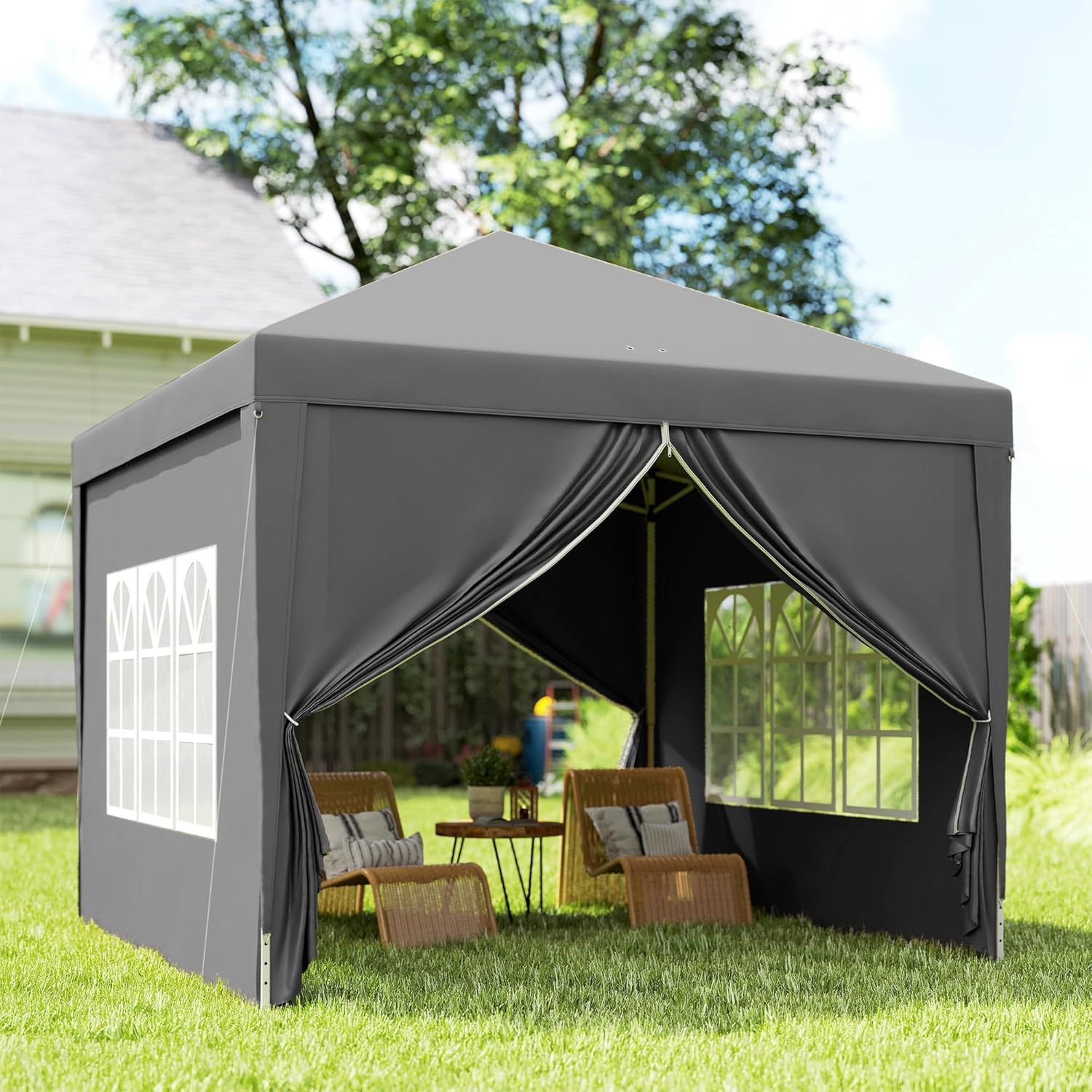 Outsunny - tonnelle pliante série Pop-up - 3x3m - 4 parois amovibles, sac de transport