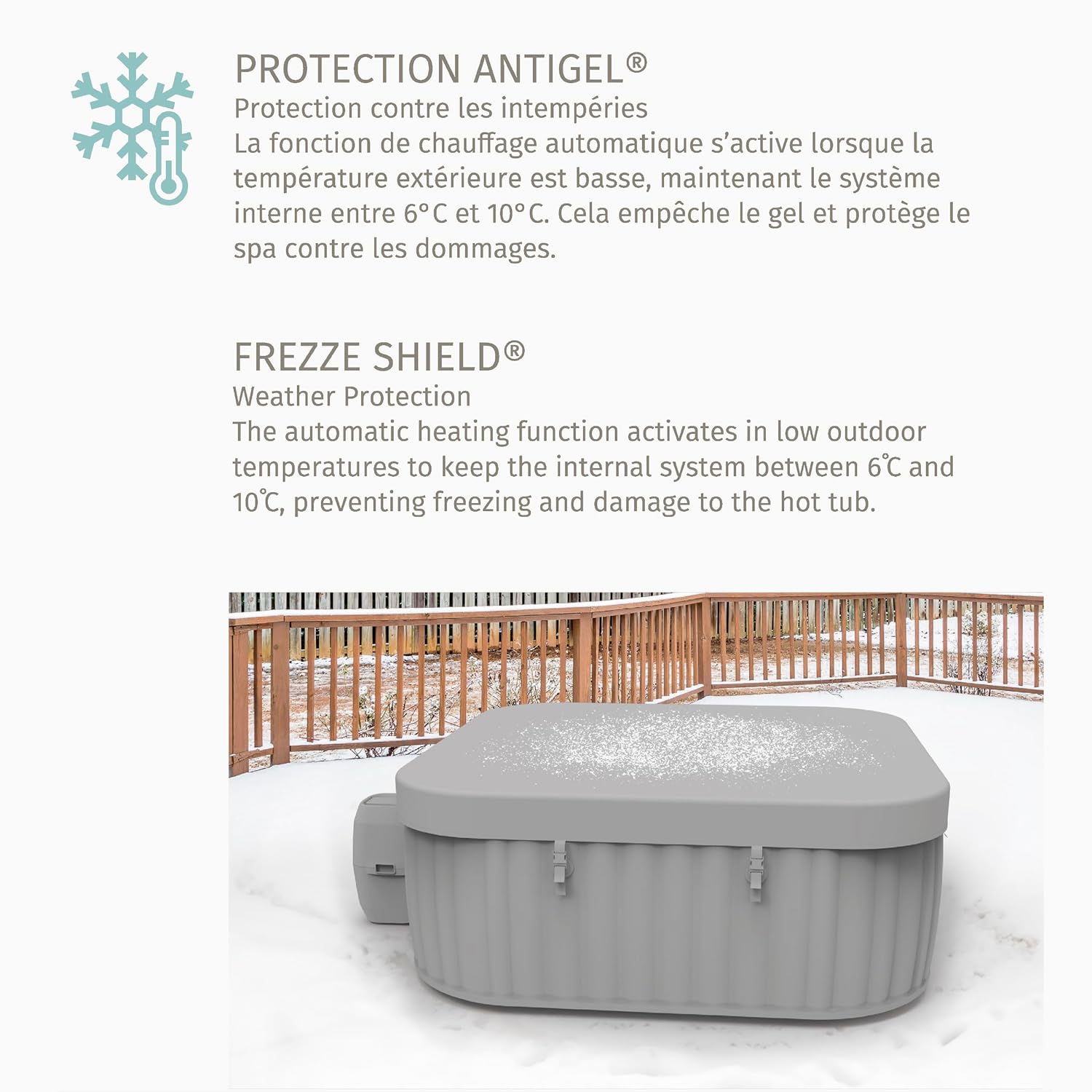 Hespéride - Spa Comfy 5p - 293x230x71cm - 10 hydrojets, WiFi