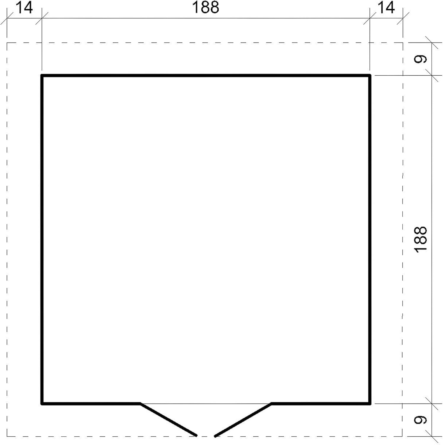 Abri jardin bois traité 3.53 m2,