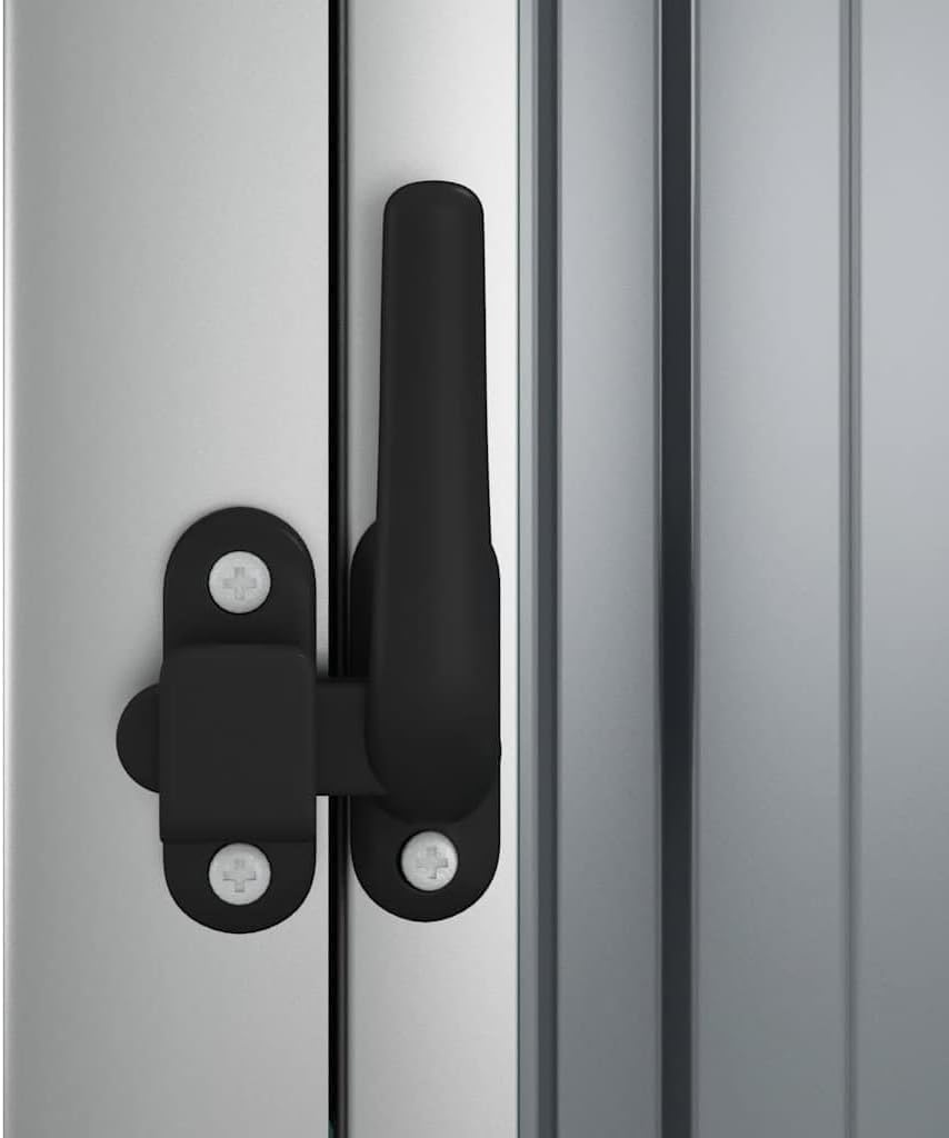 Abri de jardin - gris - 88x89x161 cm - acier galvanisé, robuste