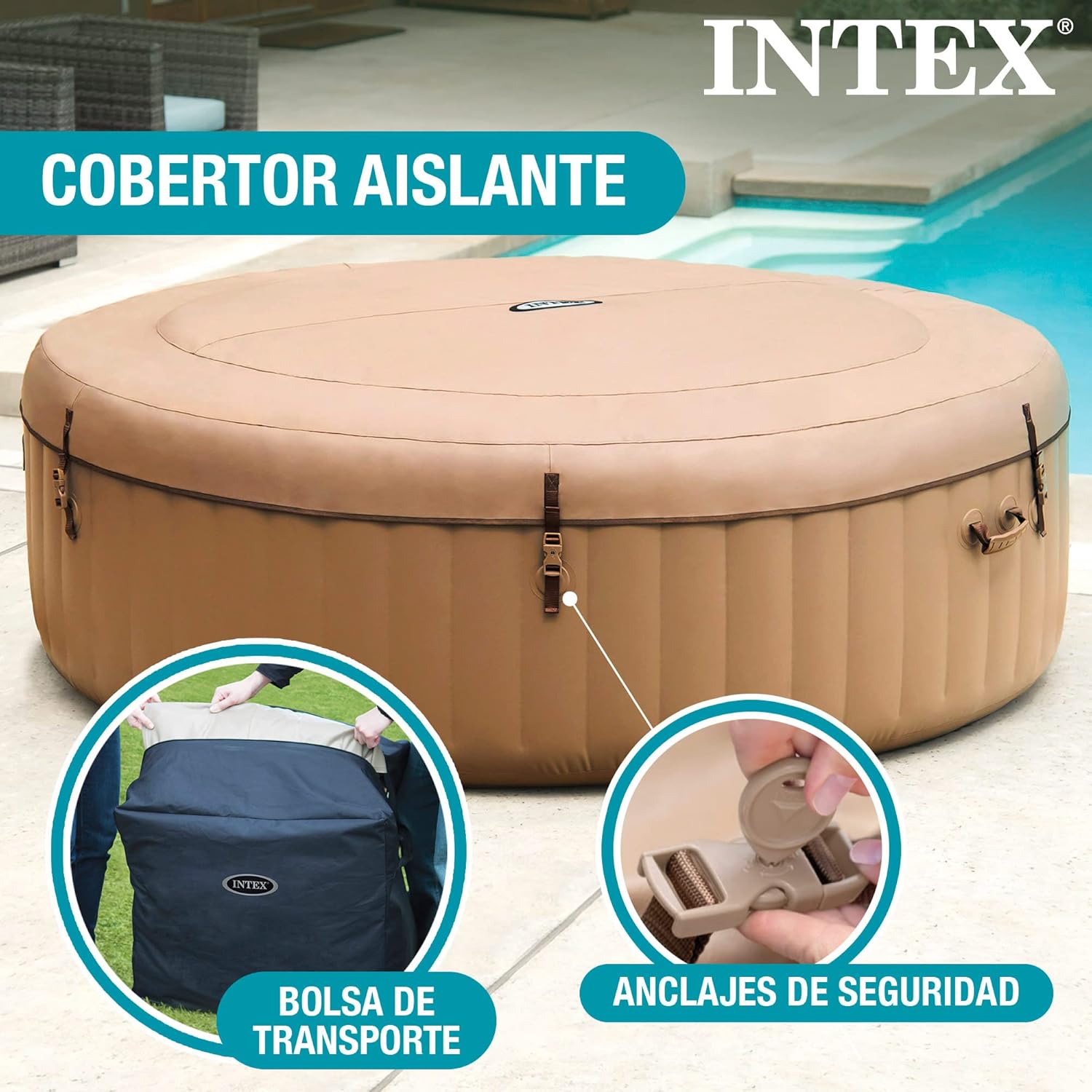 Intex - Pure Spa Sahara série - 6 places - beige - 28428EX
