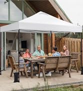 Yaheetech Tonnelle pliable 3 x 3 m - Imperméable et stable - Hauteur réglable - Pop Up - Avec