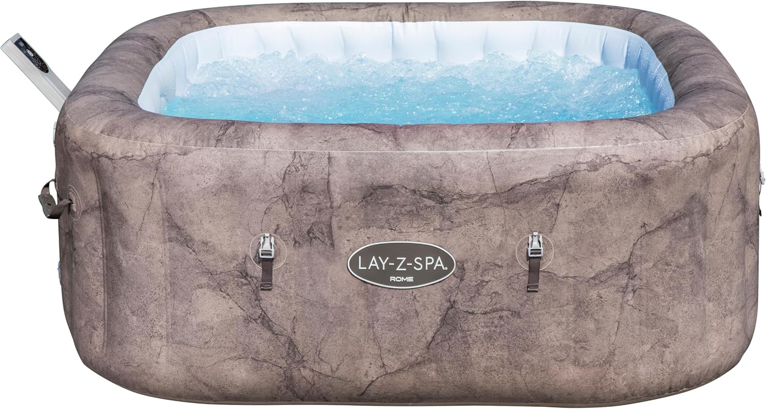 Bestway - Rome MaxHold EnergySense UltraFit - 180x180x71cm - spa carré 6 places, effet marbre, AirJet SP018