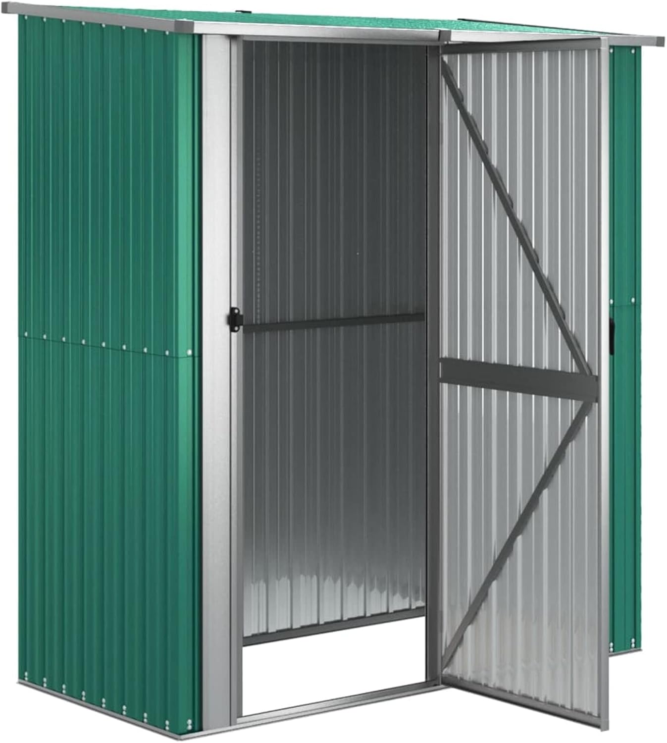 ShGaxin - abri de jardin en acier galvanisé vert - 180x97x200 cm - extérieur robuste