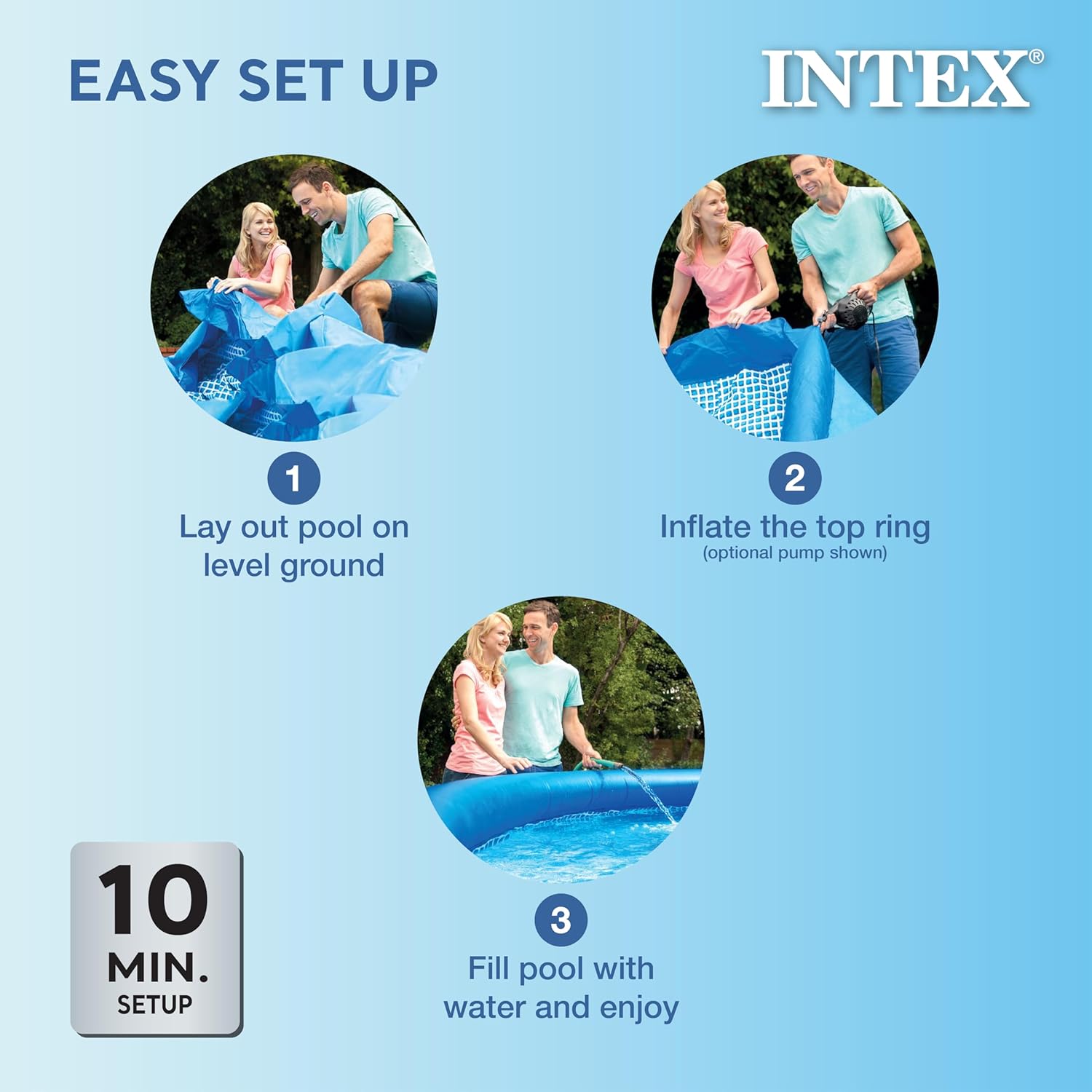 Intex - Easy Set Piscine autoportante - 244x244x76 cm - 2400L - 28110NP