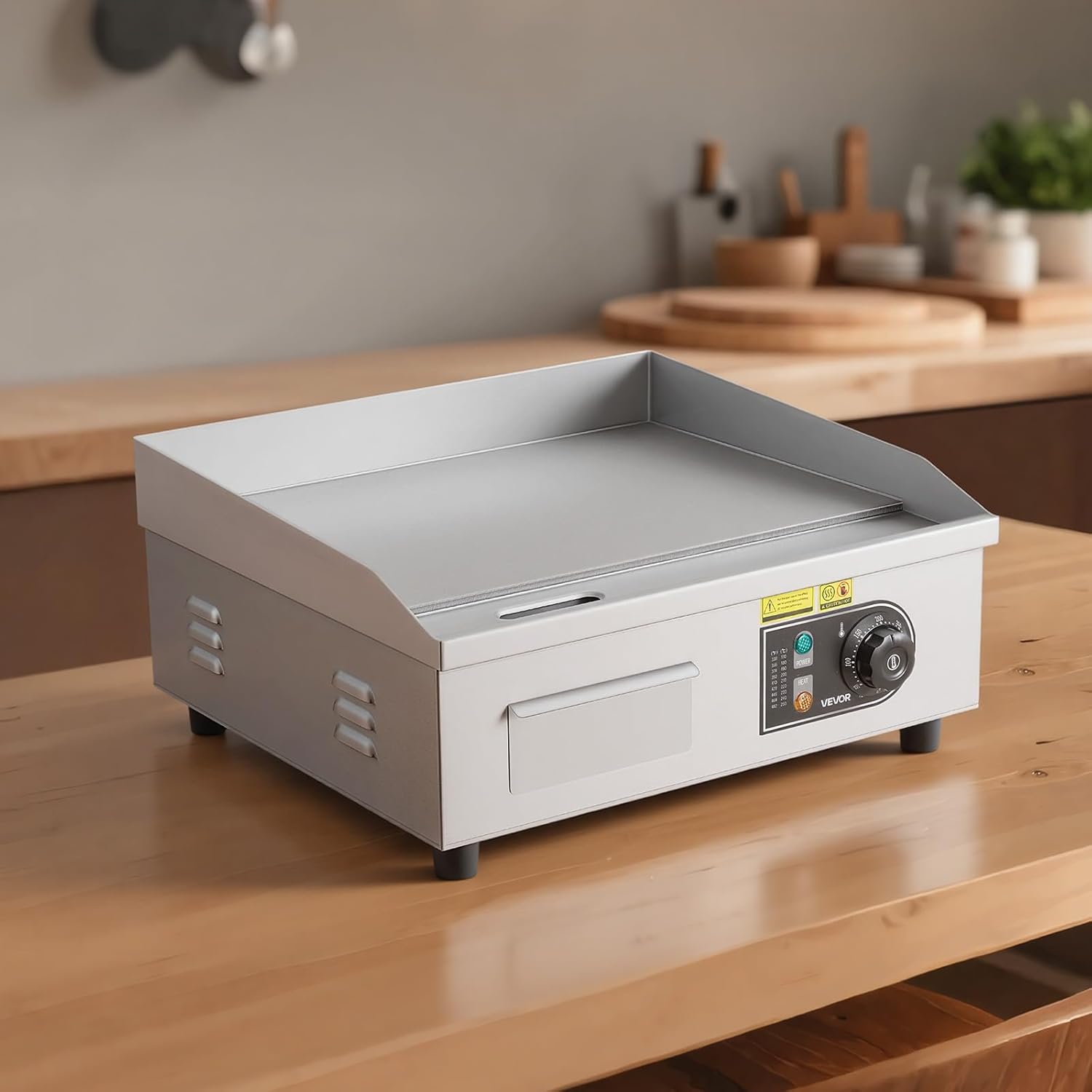 VEVOR - plancha électrique 2800W - 45x30cm - température réglable, accessoires inclus