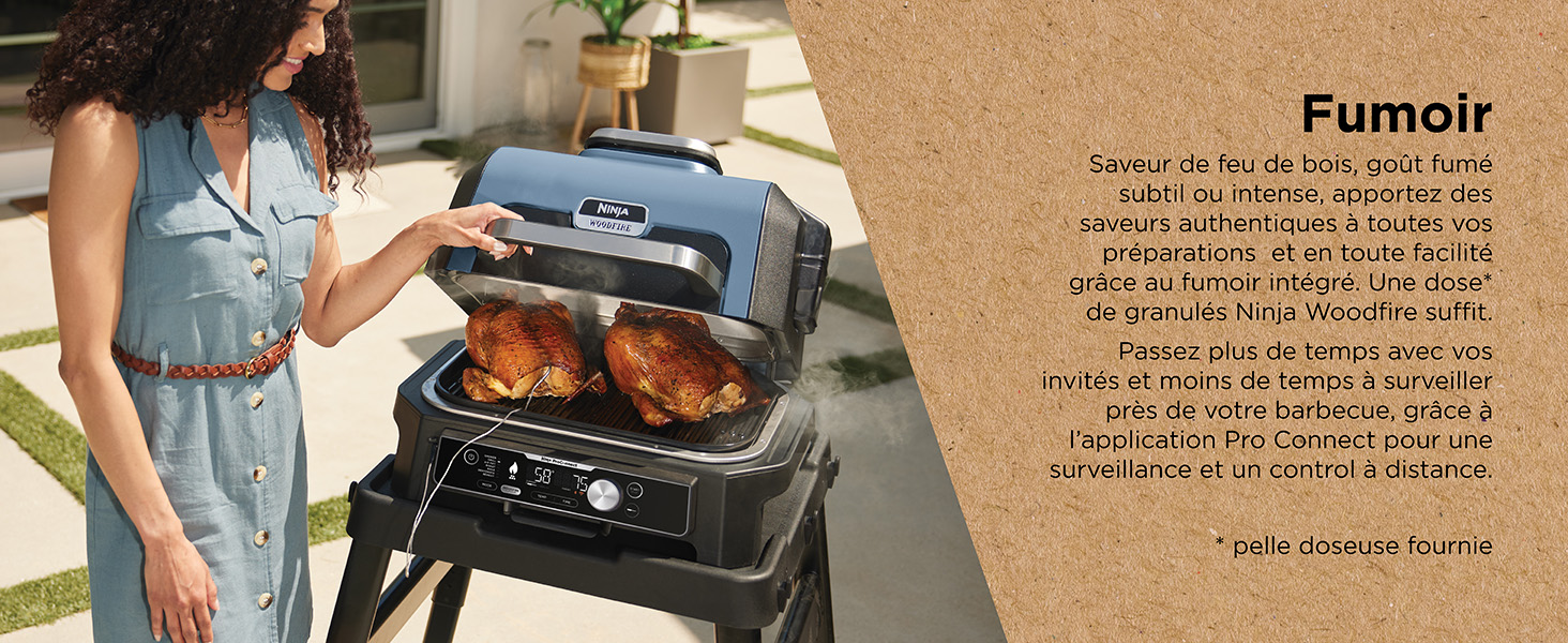 Ninja Woodfire Pro Connect XL BBQ Électrique Grill