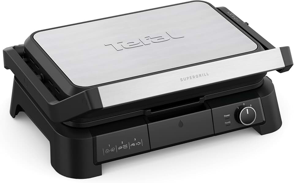 Tefal - SuperGrill 3-en-1 XL - Surface XL - Thermostat réglable, 2200W - GC520DE0