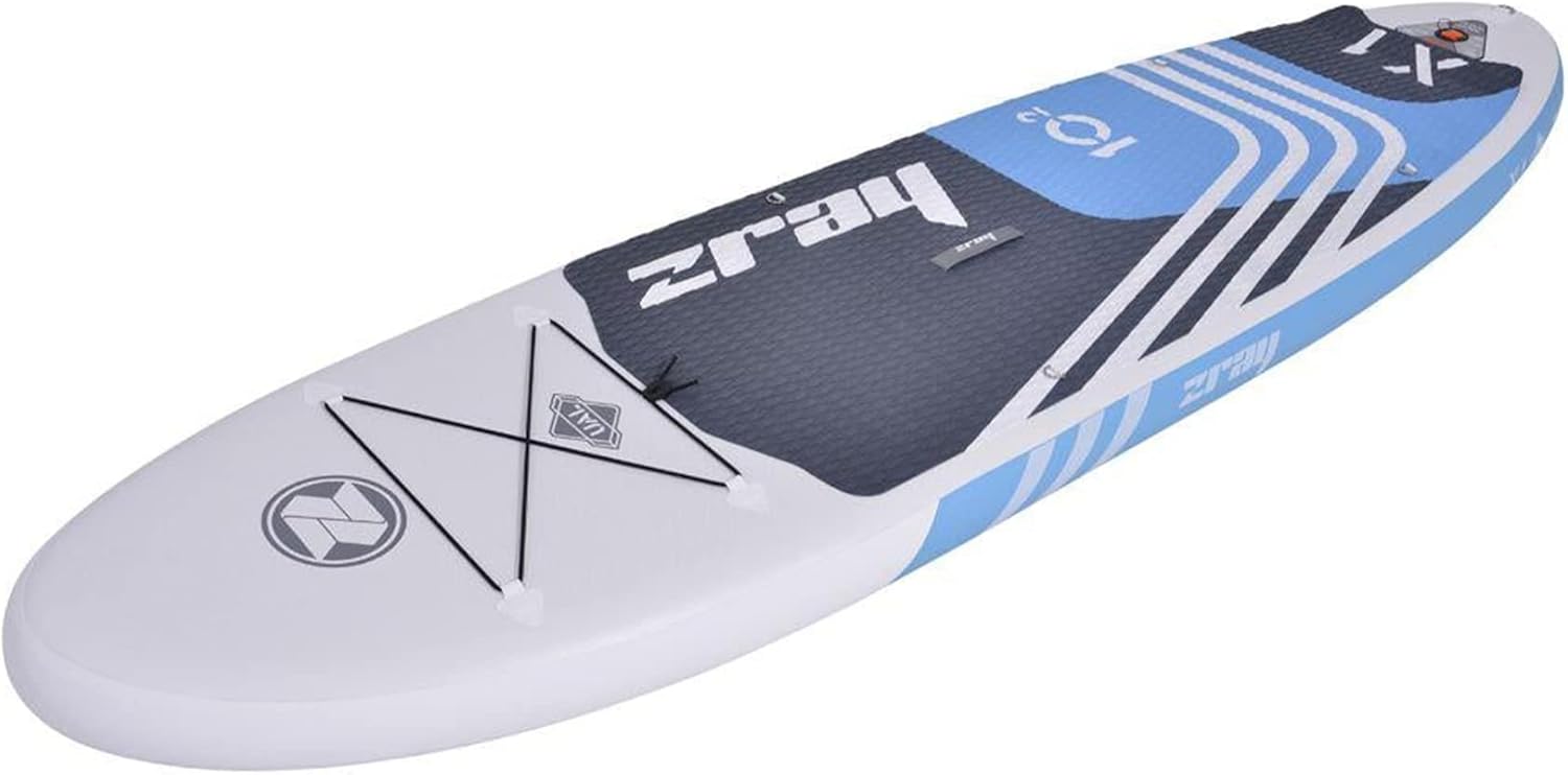 Zray - Sup Stand Up Paddle Gonflable X-Rider 10.2' - PB-ZX1E - Planche Gonflable Dropstitch - Leash, Pagaie, Pompe, Sac de Transport et Kit - Option Siege Kayak - Jusqu’à 125kg - 259l - 310x81x15cm