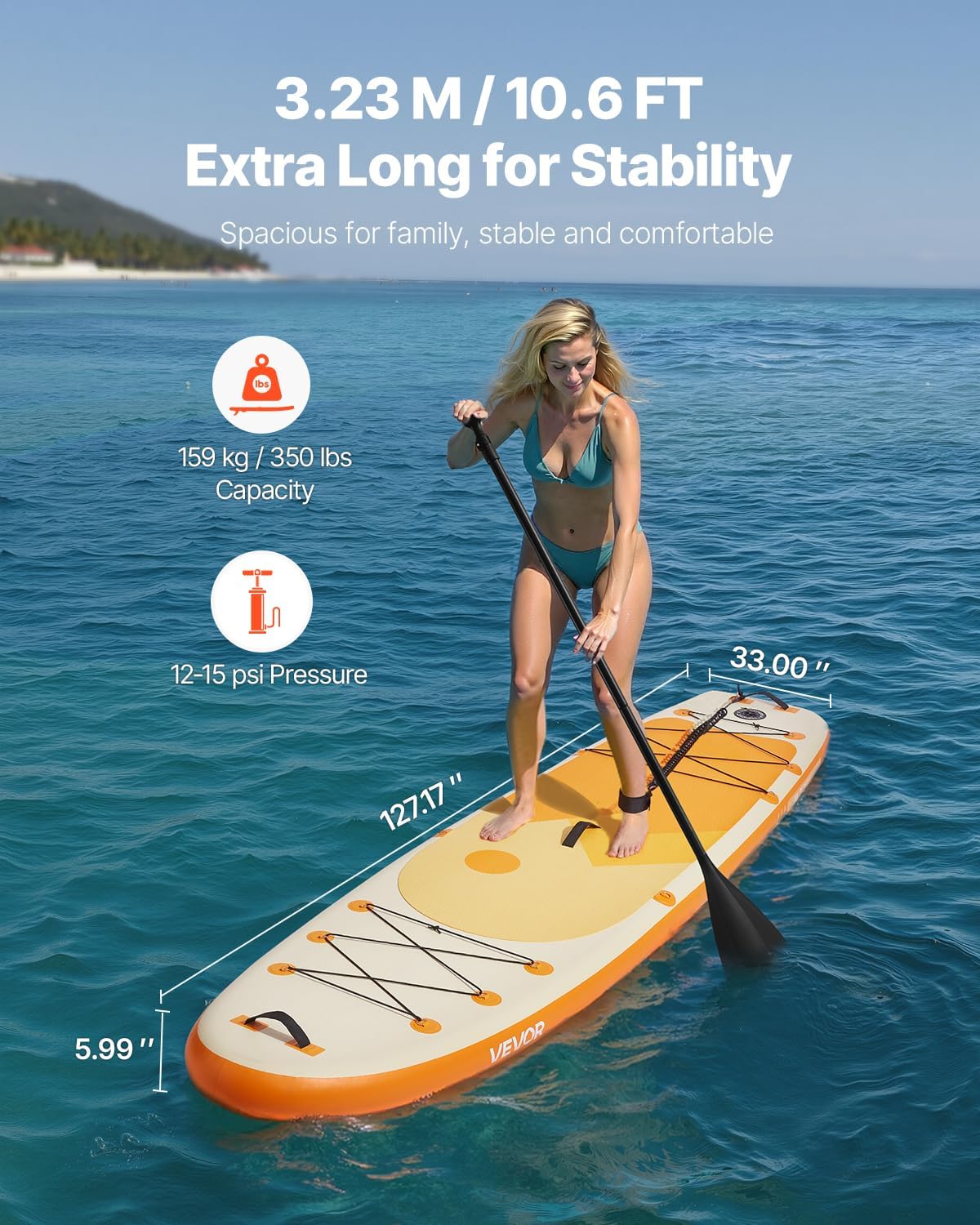 VEVOR - planche paddle gonflable - légère - accessoires complets