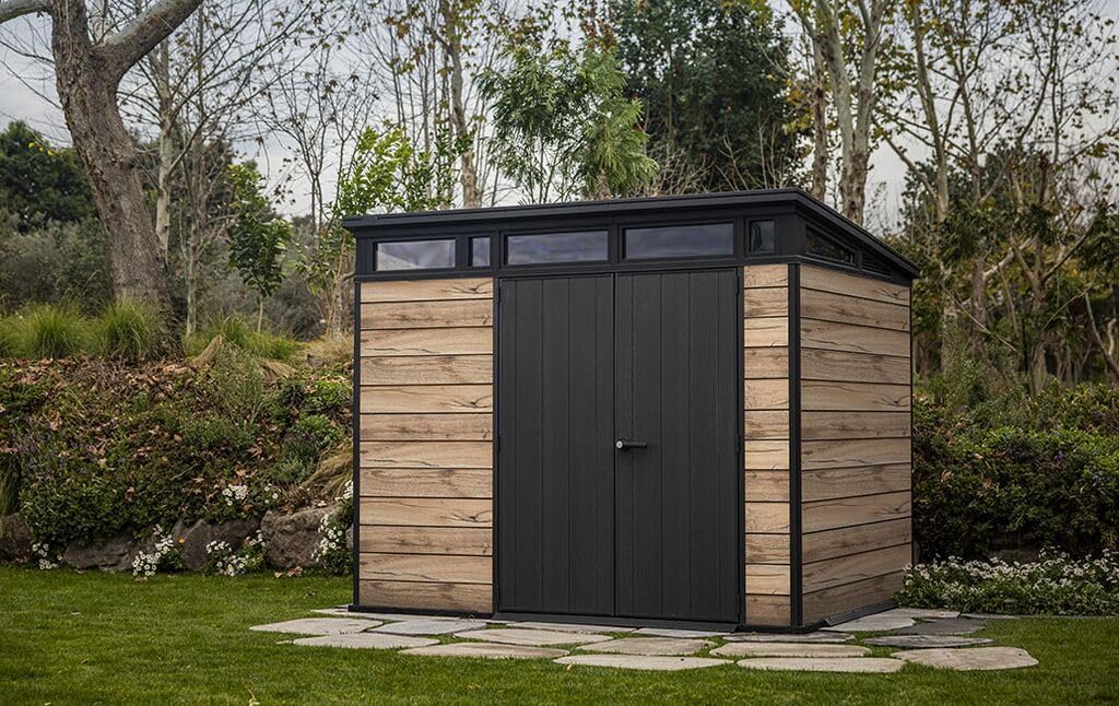 Abri de jardin 6m2 - aspect bois Douglas