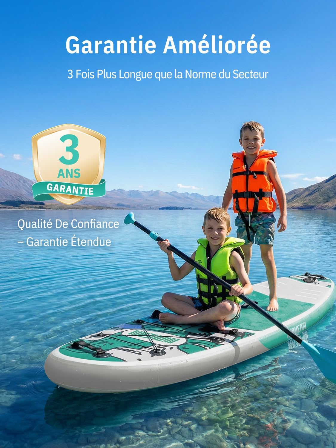 Niphean - planche SUP adulte 320cm, 200kg, accessoires & siège