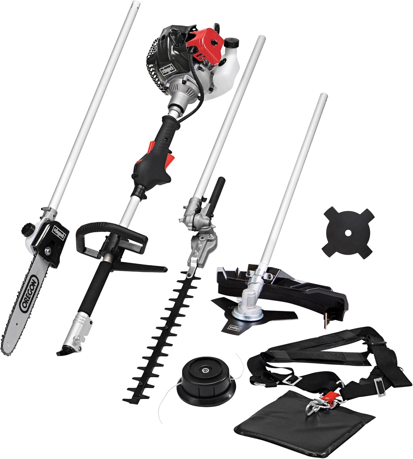 Scheppach - MT33P - 4en1 thermique, 2 temps, 1,22 CV, accessoires inclus MT33P