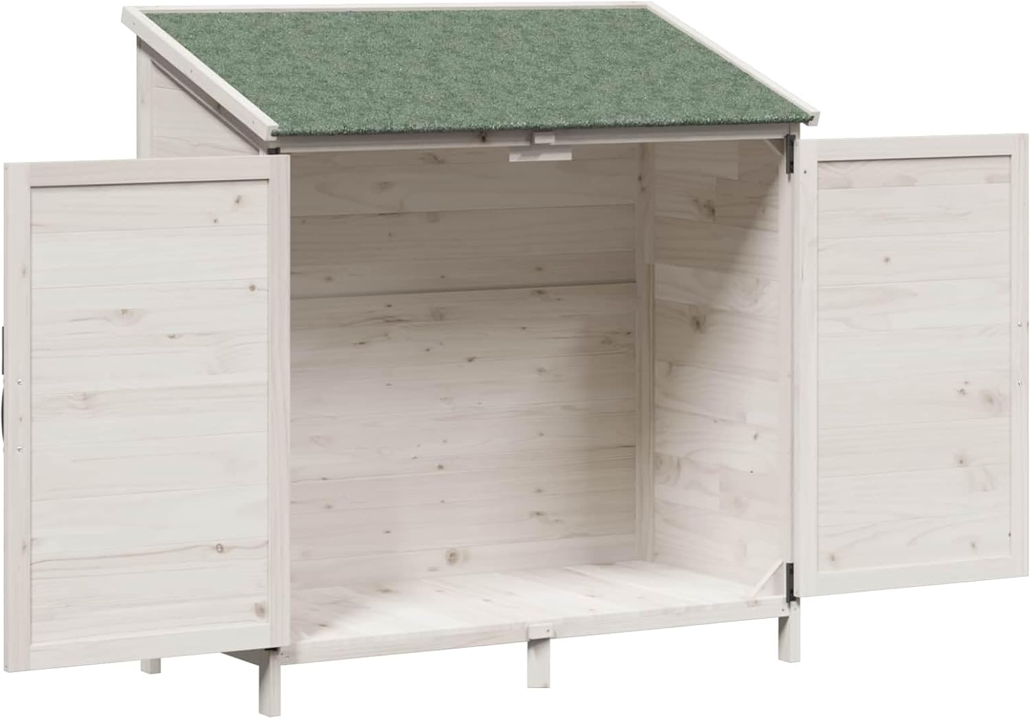 vidaXL - Abri de jardin bois 106x56x113,5cm, spacieux, aéré, blanc