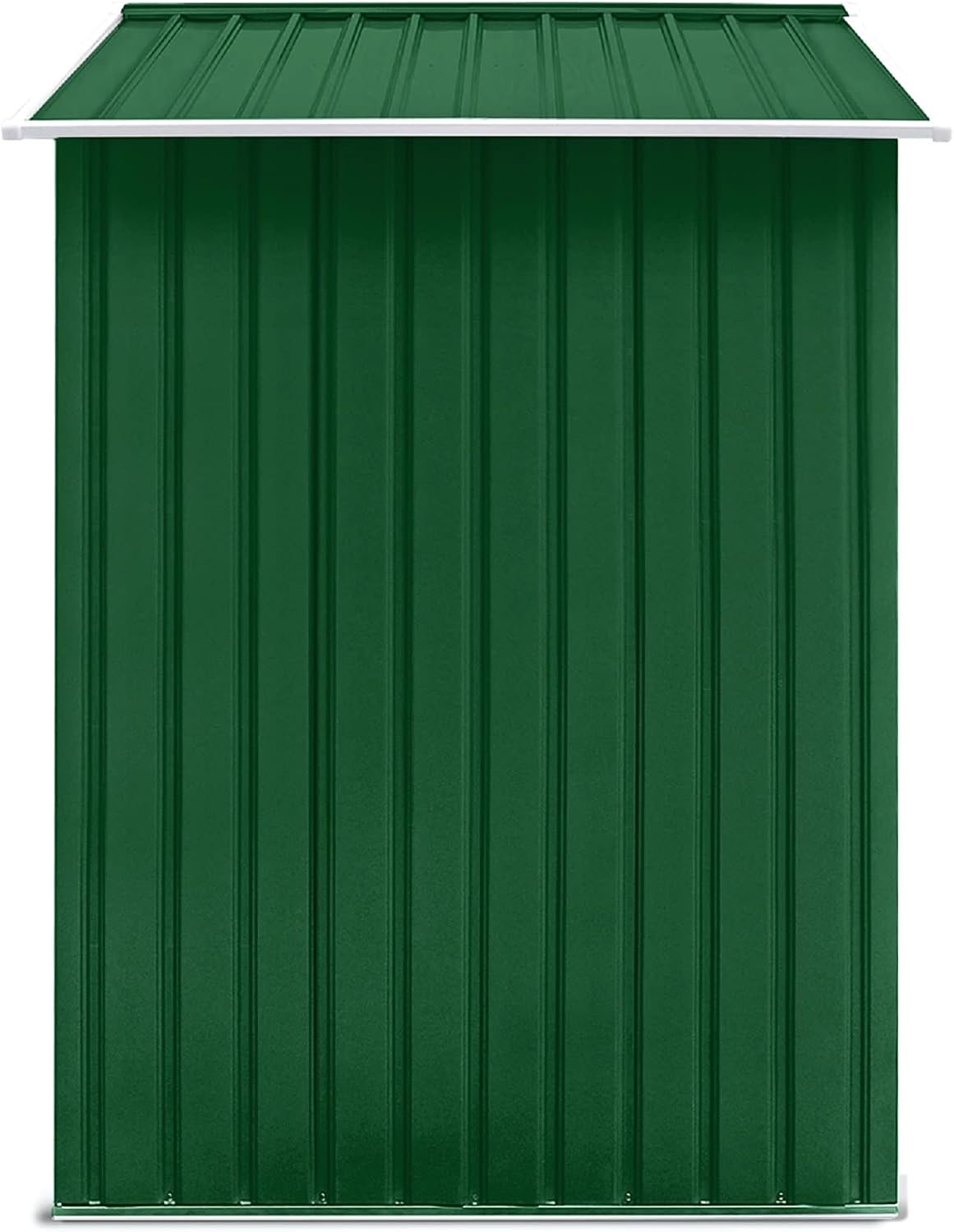 GIANTEX Abri de Jardin 2,7 m² en Métal, Abri à Outils avec Porte Coulissante & Fondation Solide, Remise à Outils Extérieur, 213 x 127 x 185 cm, Vert