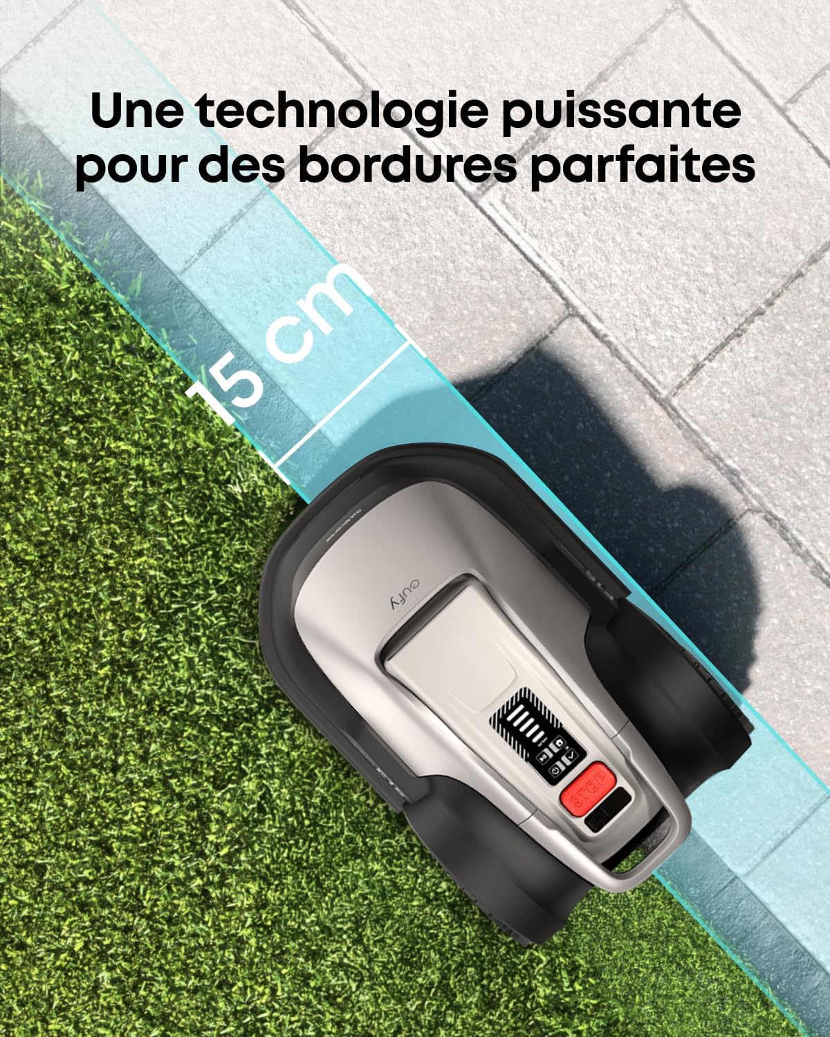 eufy - E18 - robot tondeuse, 1200m2, sans fil ni RTK, navigation intelligente, E18