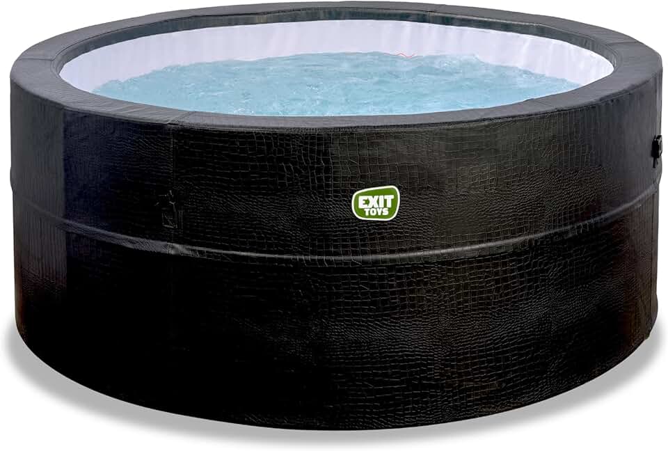 EXIT Toys - Leather Premium Spa extérieur 184x73cm - 4 places, chauffage, 120 jets air