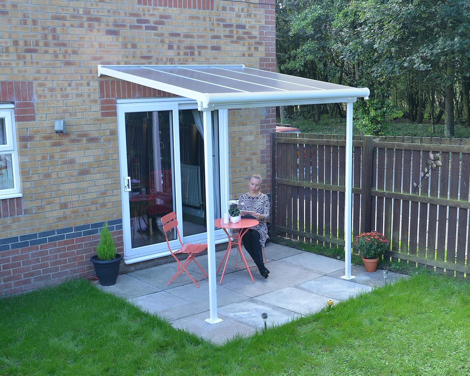 Canopia - Sierra - 5 m² - aluminium & polycarbonate, terrasse, blanc