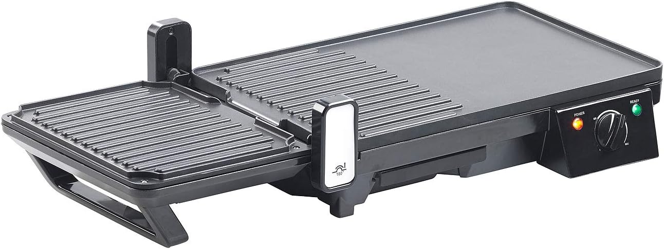 Rosenstein & Söhne - grille-plancha 2 en 1 2000W - table - cuisson rapide