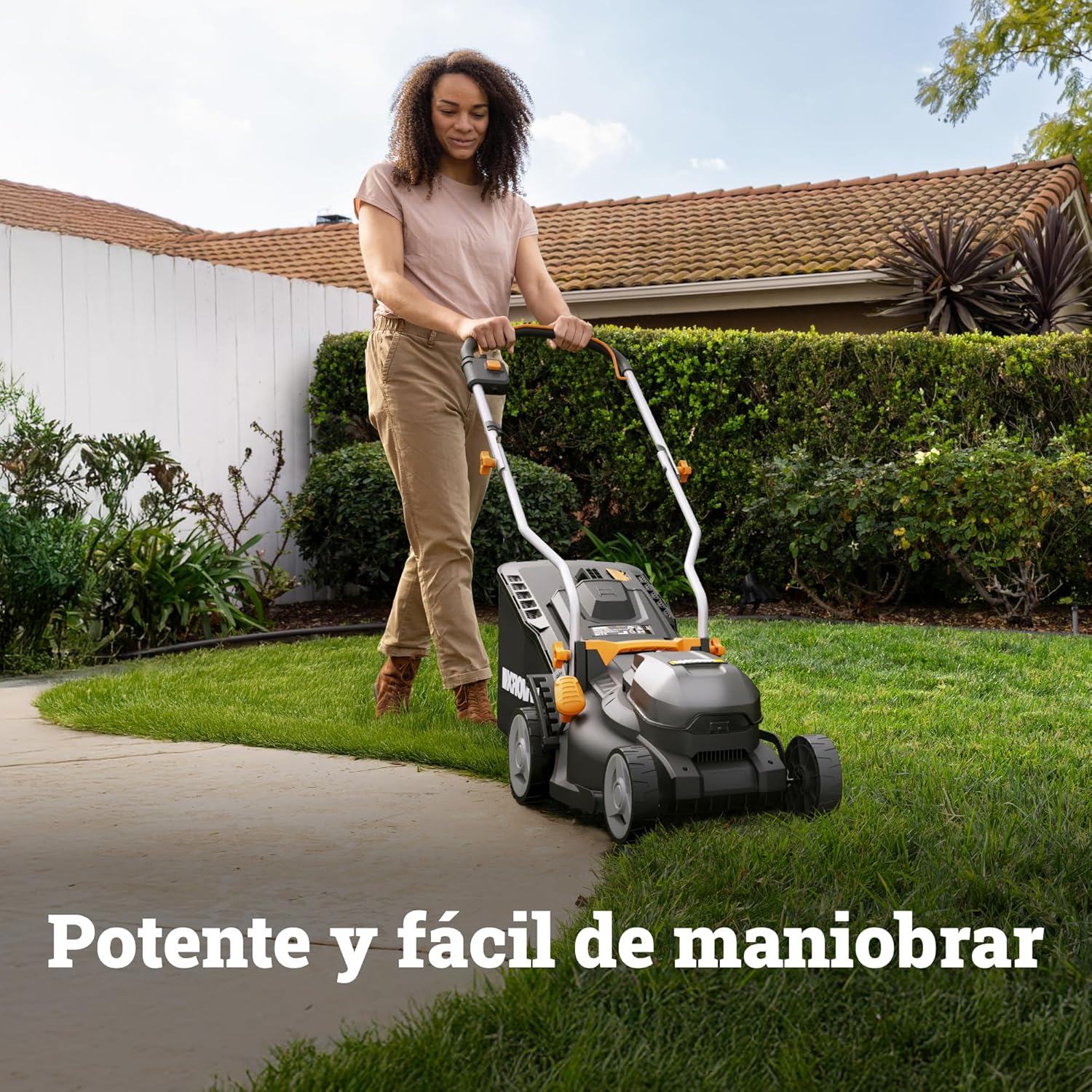 WORX - Tondeuse sans fil série 20V - 33cm - 35L, coupe bordures, 6 hauteurs, poignée pliante - WG733E