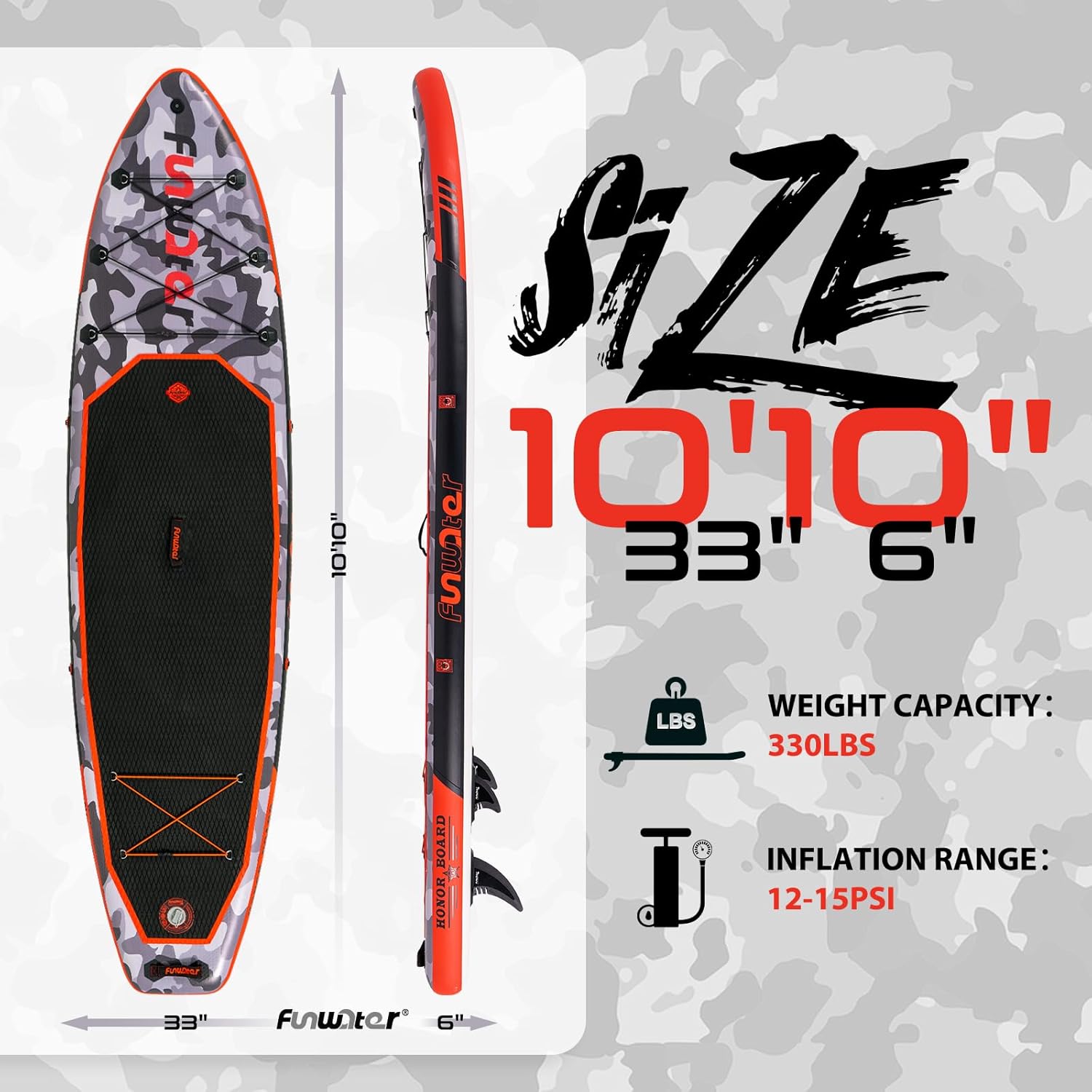 FunWater - Planche SUP gonflable 330 cm - kit complet débutant