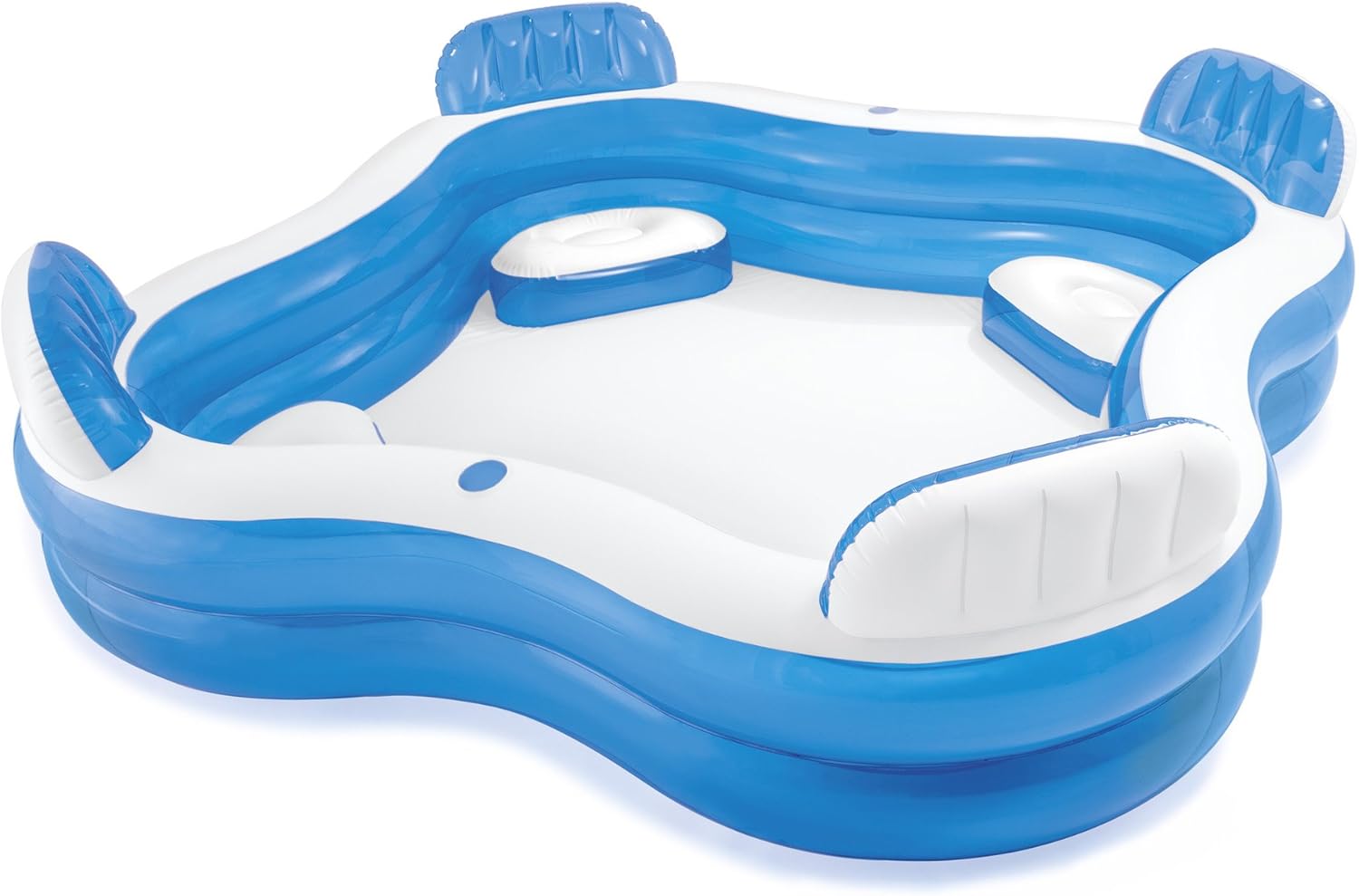 Intex - Swim Center Family Lounge - 229x229x66 cm - 4 sièges bleus