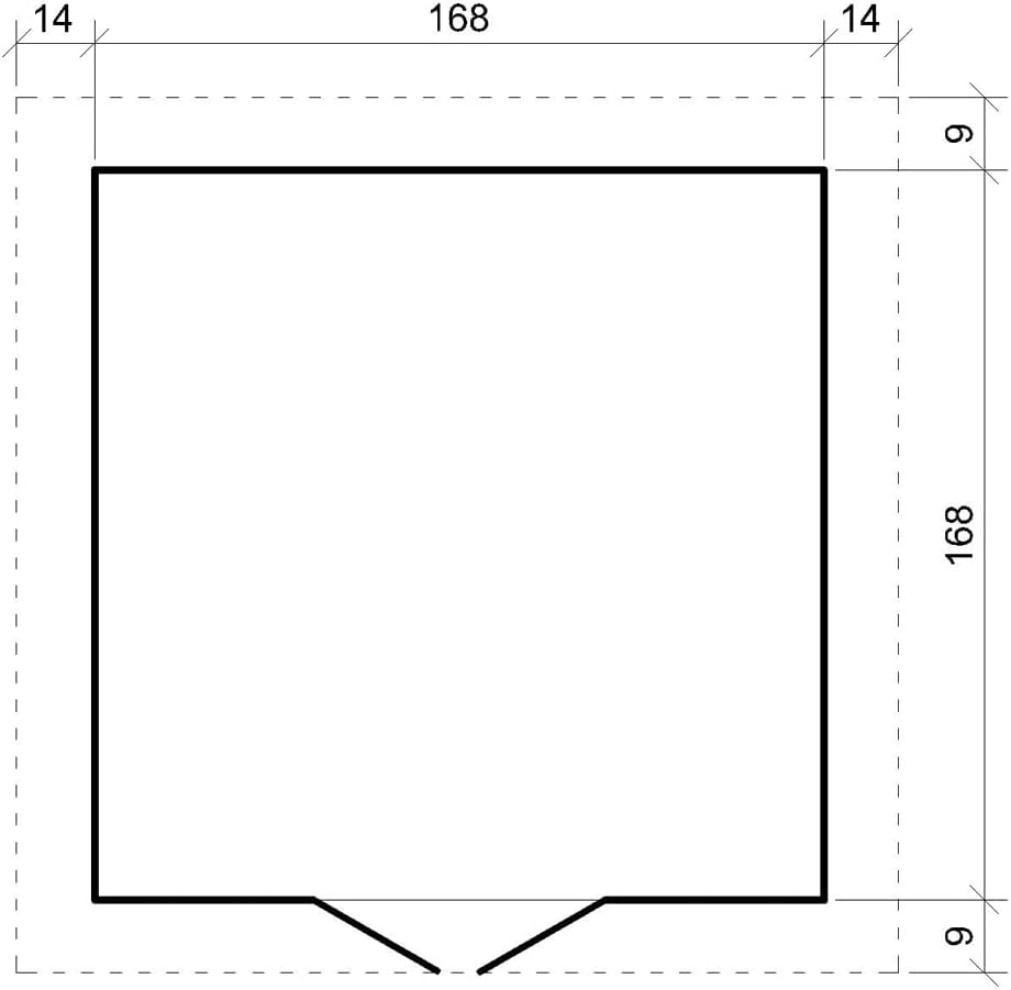 Timbela - Abri de jardin bois traité, 186x196x218 cm, 2,82 m², sol inclus, M320C+M320G