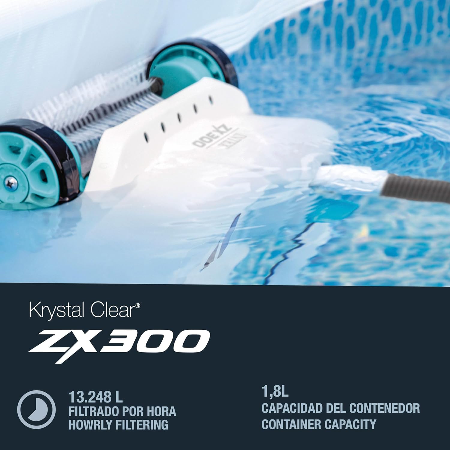 Intex - robot ZX300 - nettoyage fond & parois, aspiration puissante