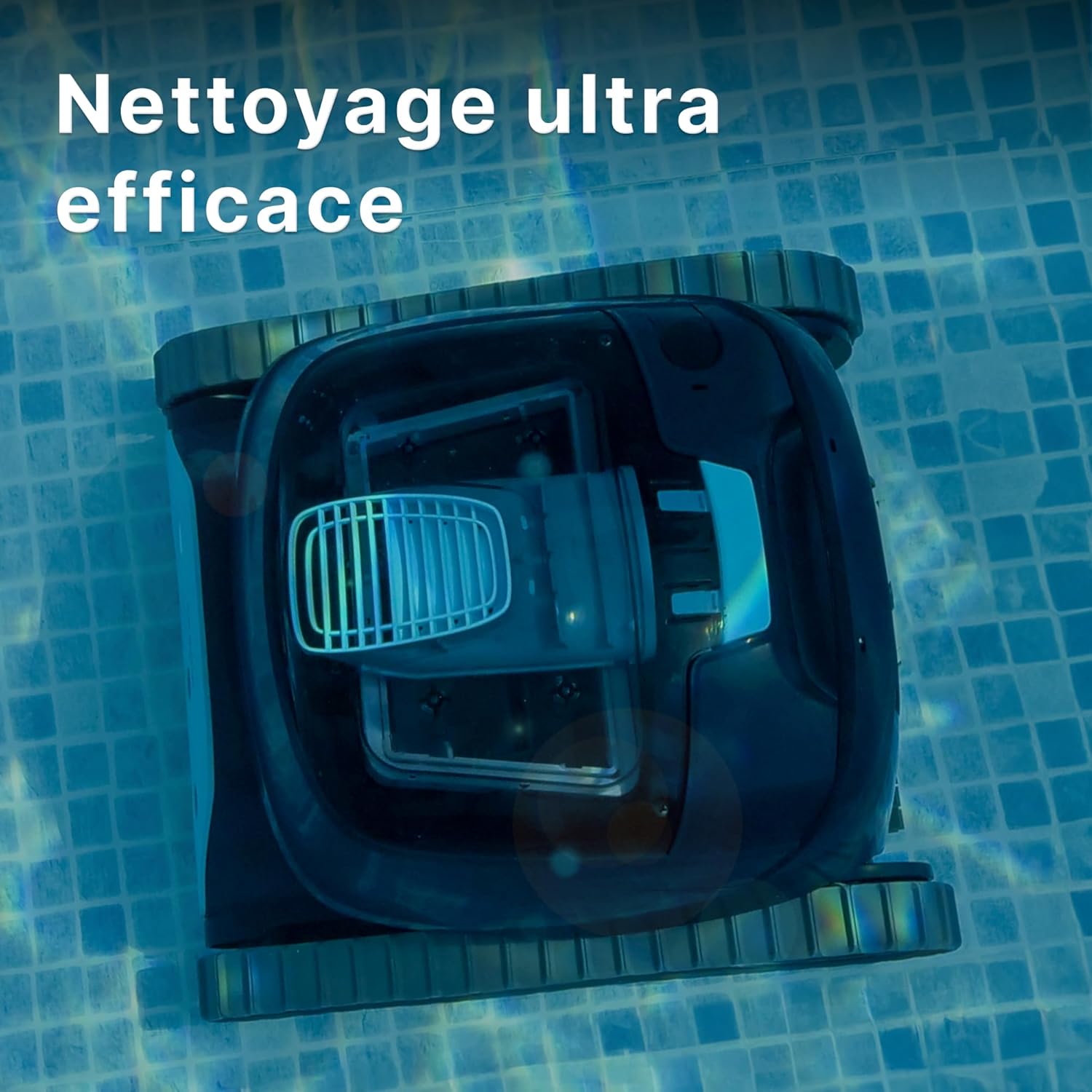 Dolphin Liberty 300 Robot Piscine sans Fil, Robot Piscine Fond et Parois, Ligne d'eau, Mode Éco, Système de Filtration Ultra-Fine, 150Min d'Autonomie, Sélecteur de Cycle, pour Piscines Jusqu’à 10 m