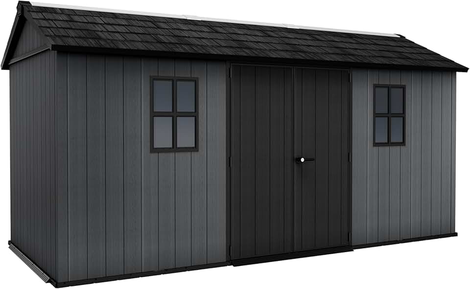 Abri de Jardin Newton Plus 1575-10 m² - Gris Aspect Bois - KETER