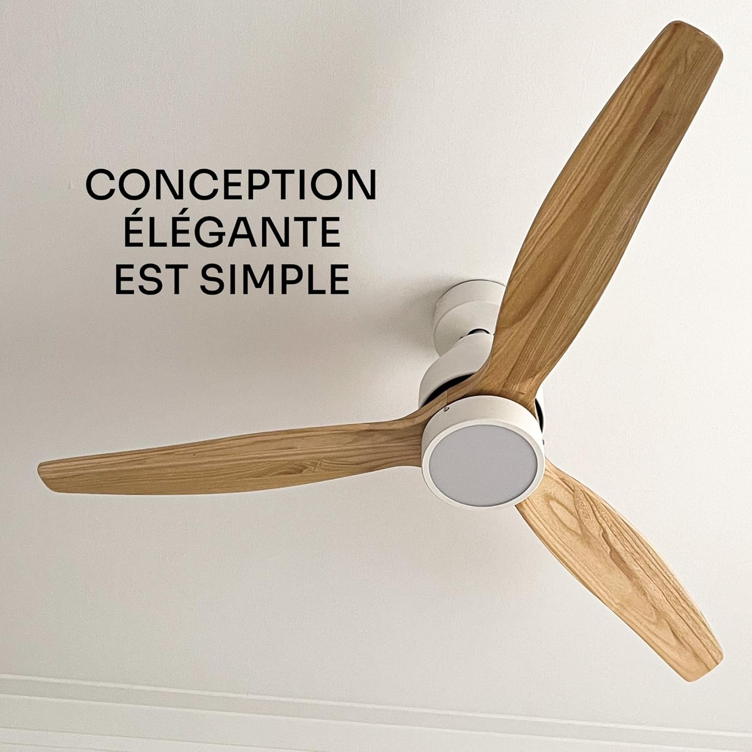 Mellerware - Brizy! Bright - 132cm - 45W, télécommande, LED, 6 vitesses