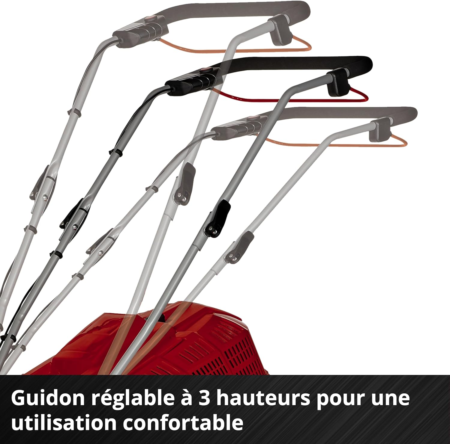 Einhell Tondeuse à Gazon sans Fil GE-CM 36/43 Li M-Solo PXC (36 V, Largeur de Coupe 43 cm, Jusqu’à 600 m², Moteur sans Charbon, Fonction Mulching, bac 63 L, Hauteur de Coupe 25-75 mm, sans Batterie)
