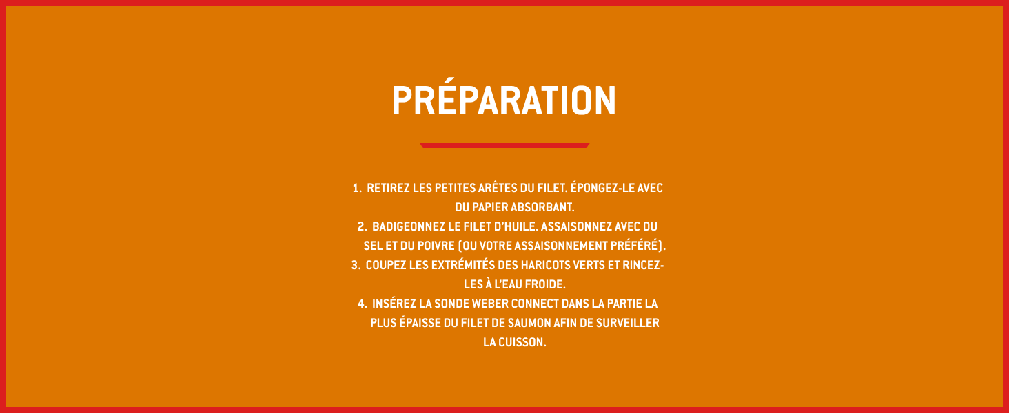 Le texte indique « PRÉPARATION » en texte blanc sur fond orange. En-tête de section ou étape d'instruction de la documentation du produit.