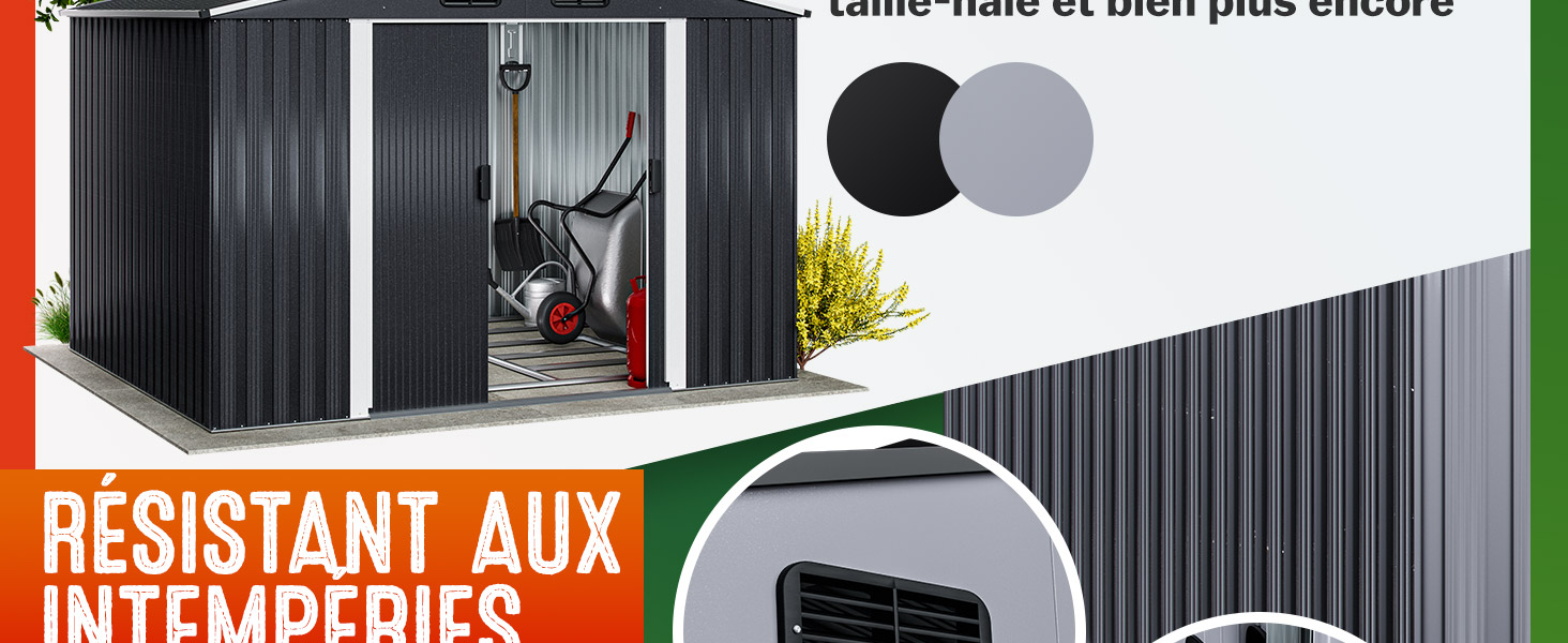 abri de jardin metal 5m2 8 m2 10m2 15m2 cabanon de jardin cabane de jardin cabane a outils rangement