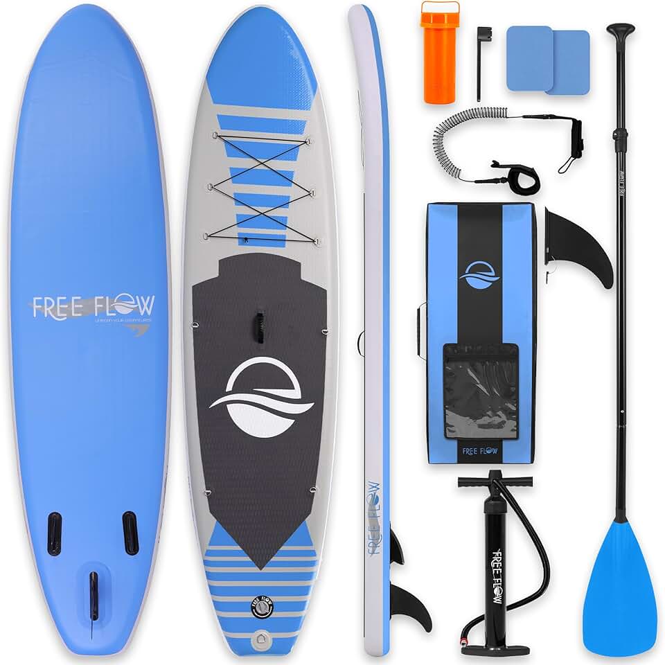 SereneLife - Stand Up Paddle Adulte Série - 6” - Antidérapant, accessoires inclus, sac transport SLISWAM612