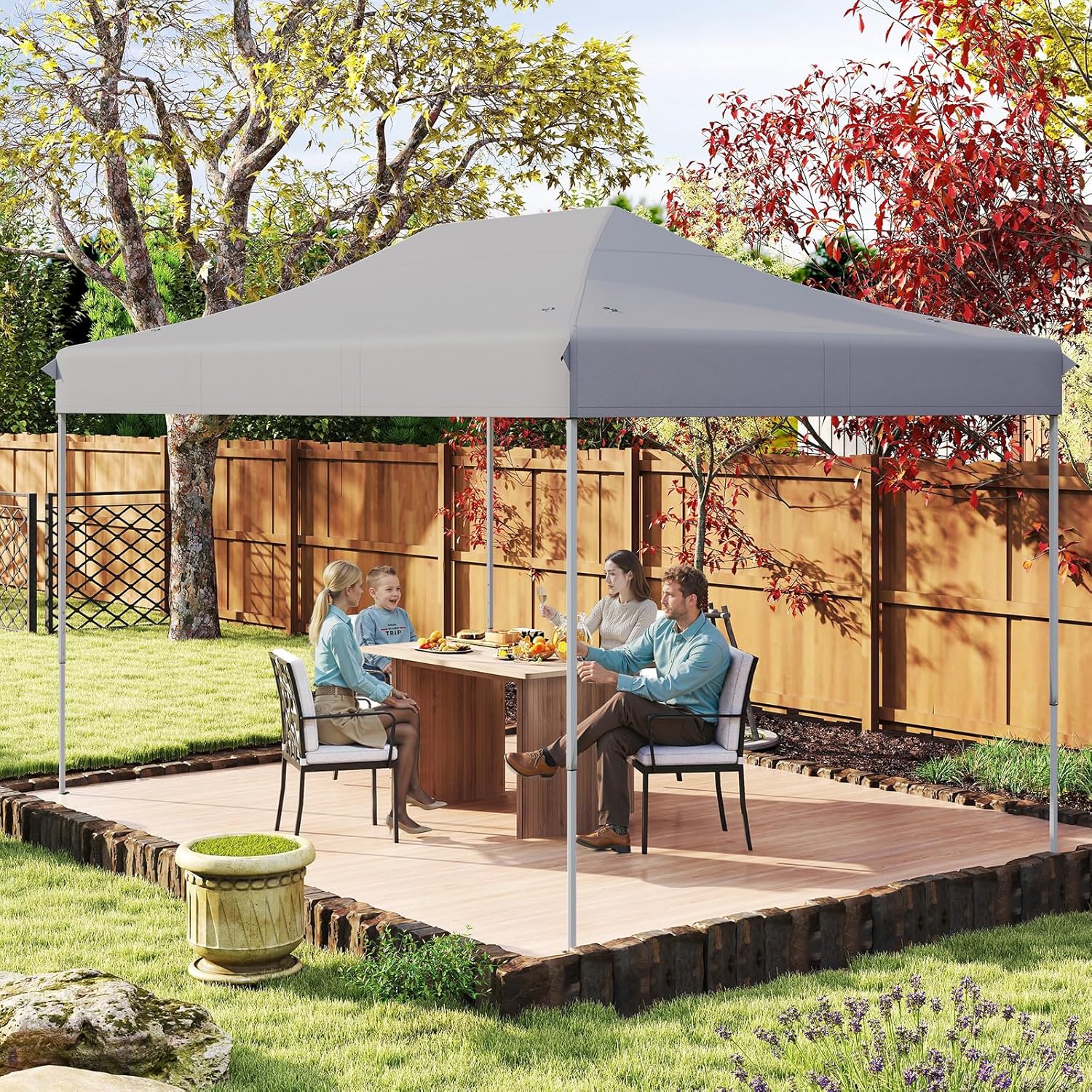 GOPLUS - tonnelle pliante 3x4,5m - imperméable, réglable, 10-12 pers