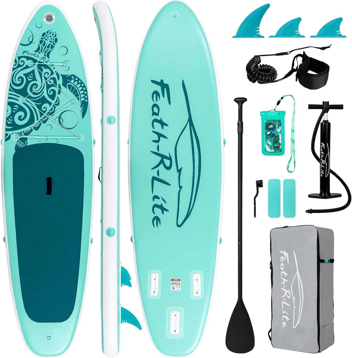 FEATH-R-LITE Stand Up Paddle Board Gonflable pour Adultes Sup avec Deux configurations différentes d'accessoires